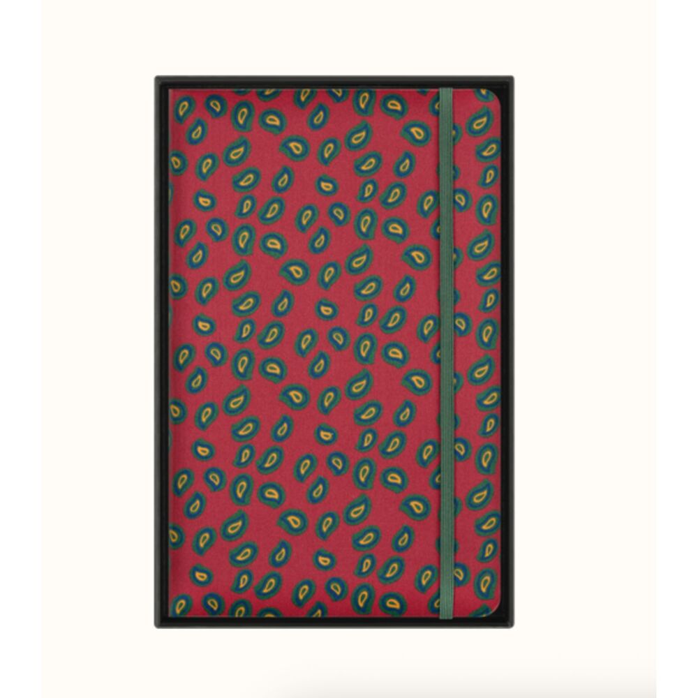 NWT Moleskine Silk Notebook Large, ruled, hard cover, with gift box, Bordeaux